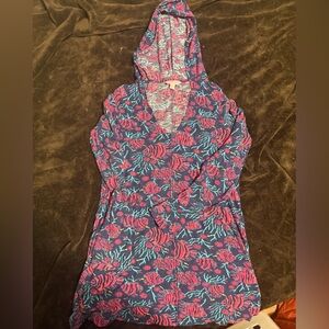 Lilly Pulitzer Coral and Navy Dress